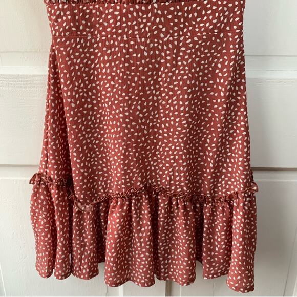 Showpo Raleigh Polka Dot Sweetheart Dusty Rose Mini Dress, Size 2 - Picture 5 of 8